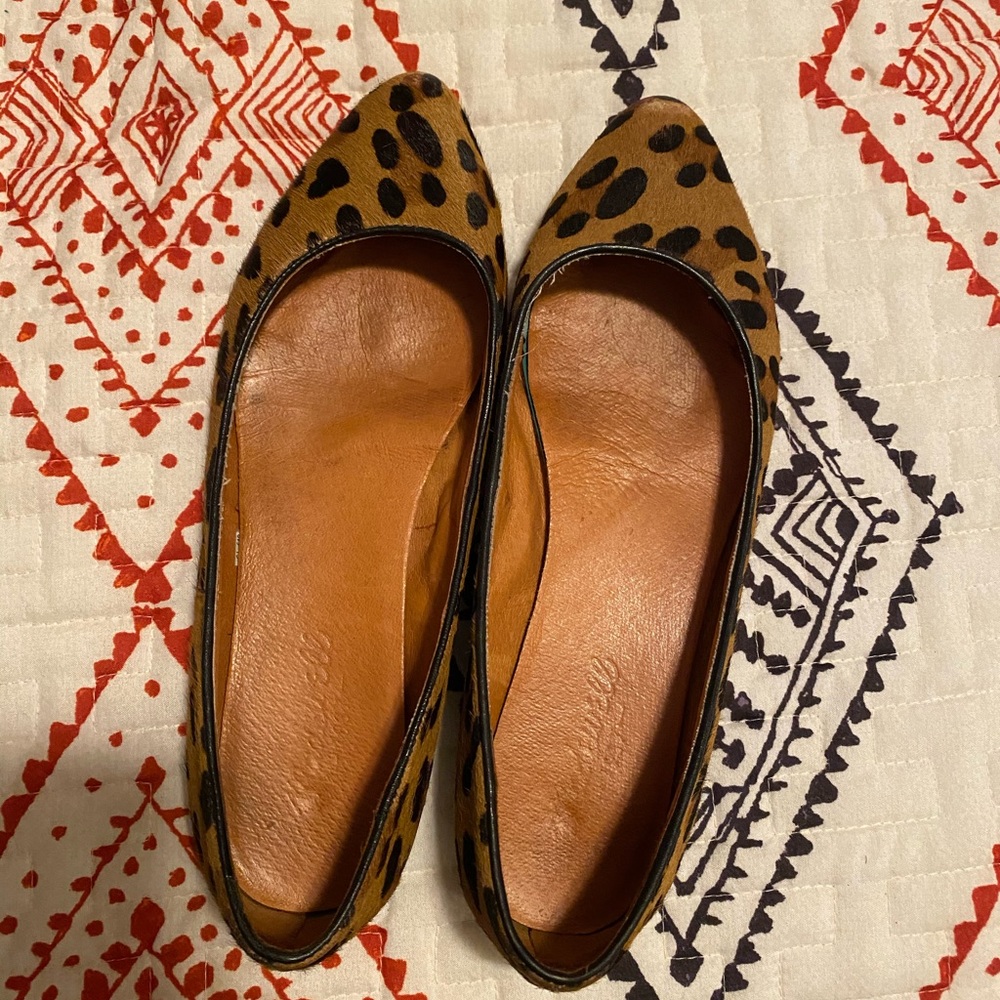 Madewell Leopard Calf Hair Flats